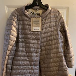 Herno Nylon Three Quarter Sleeve Down Coat